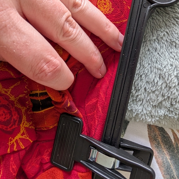 Vintage Bohemian Print Wide Leg Pants - Red and Orange Abstract Size Large - Picture 10 of 10